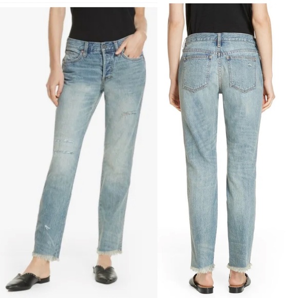 Free People Denim - Free People Pioneer Straight Jeans in Washed Denim